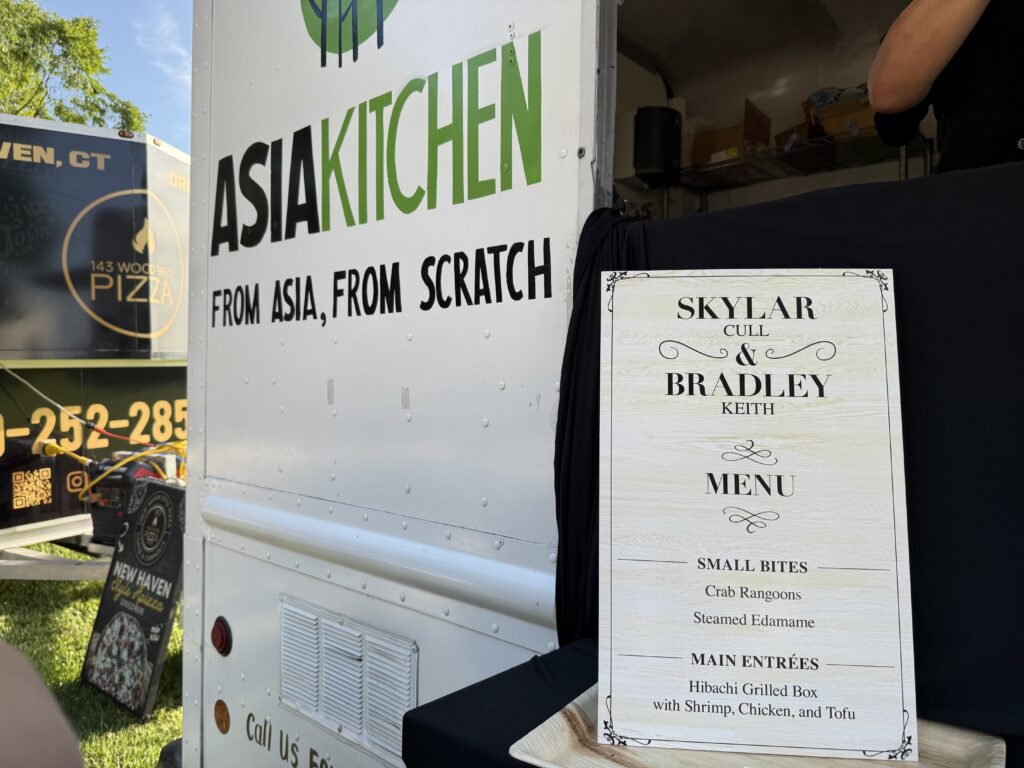 Asian food truck and catering at luxury barn wedding venue in Osceola County, Florida