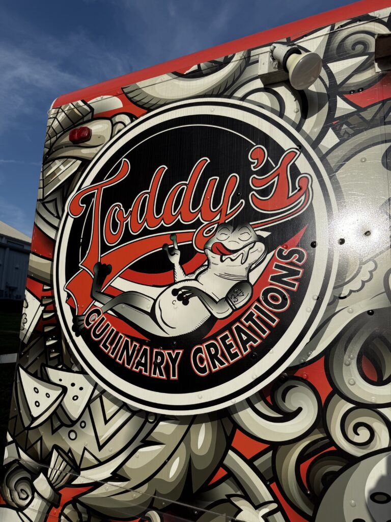 American cuisine food trucks at lakeside wedding venue in Orlando Florida