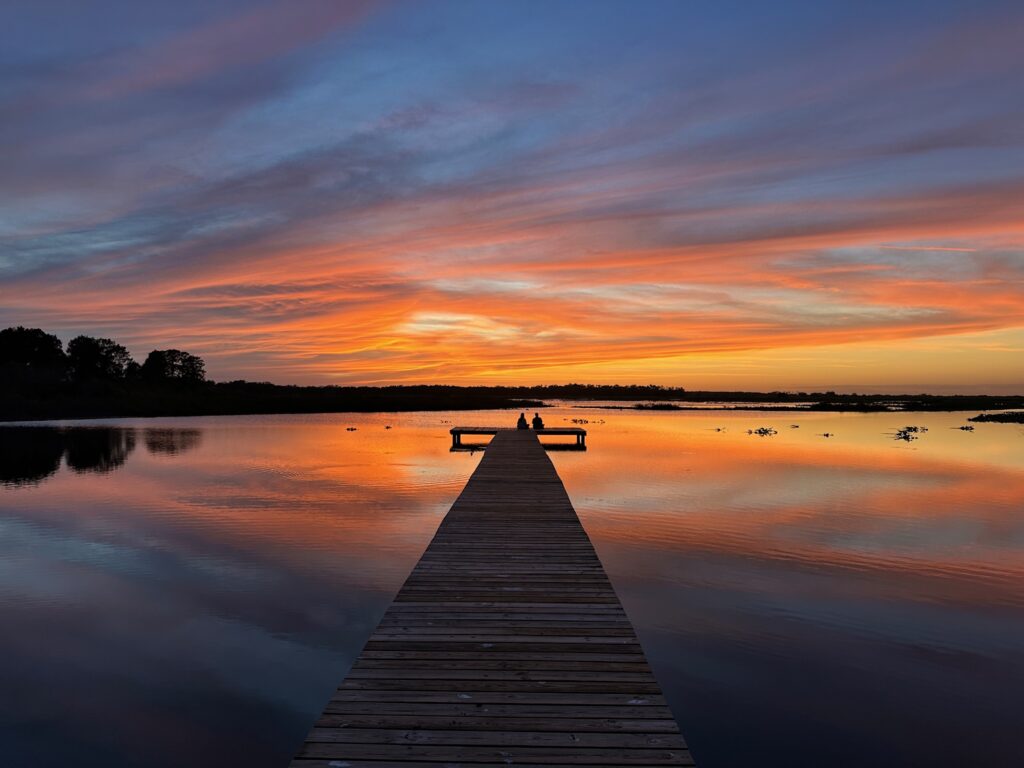 Florida sunset on Lake Toho in Saint Cloud, Florida