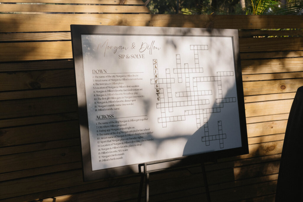 games and personal touches for cocktail hour in Saint Cloud, Florida