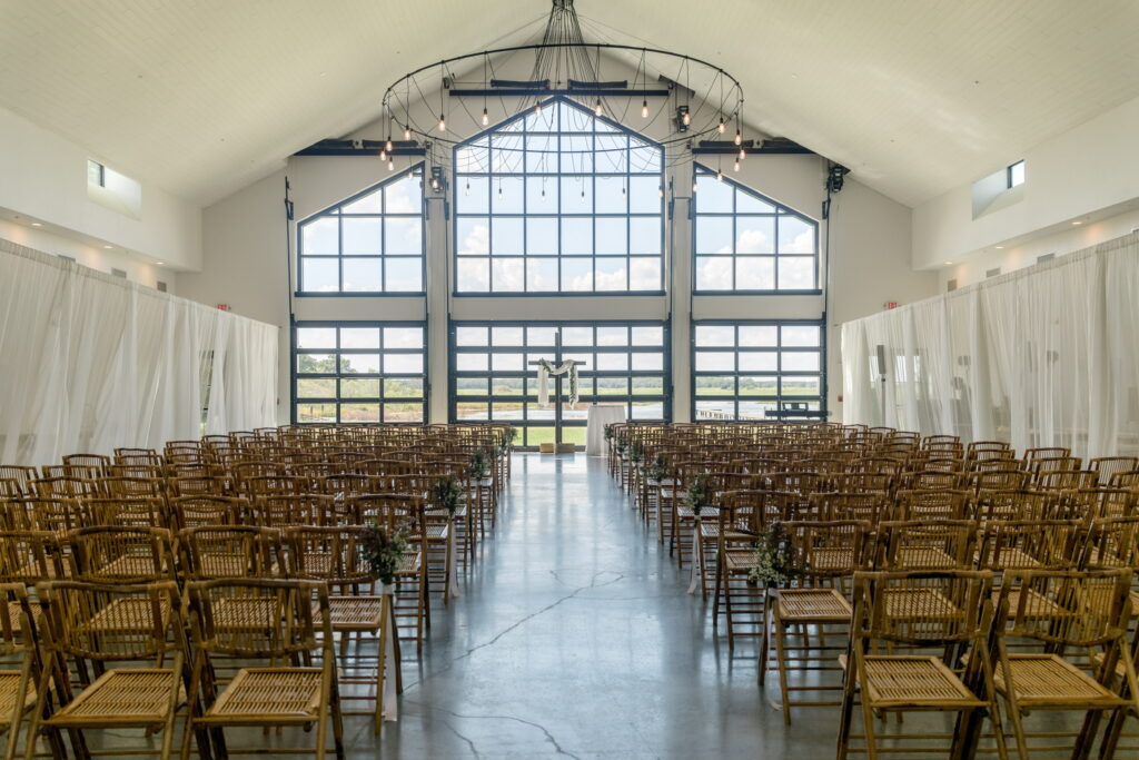 indoor wedding ceremony at Orlando wedding venue